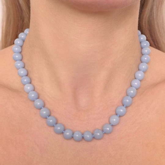 Collana di Angelite Sferica ø 9,5/10 mm
