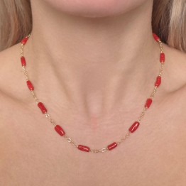 Collier con Corallo Rosso a Tronchetto