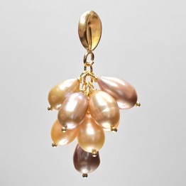 Pendente con Perle a Goccia Multicolore