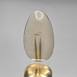 Pietra di Quarzo Rutilato Cabochon Goccia 75,08 Ct.
