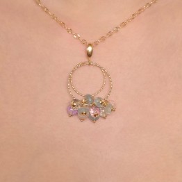 Pendente con Multipietre a Rondella e Sferiche