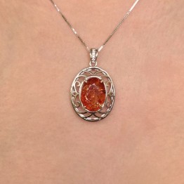 Pendente con Pietra del Sole Ovale 5,57 Ct.
