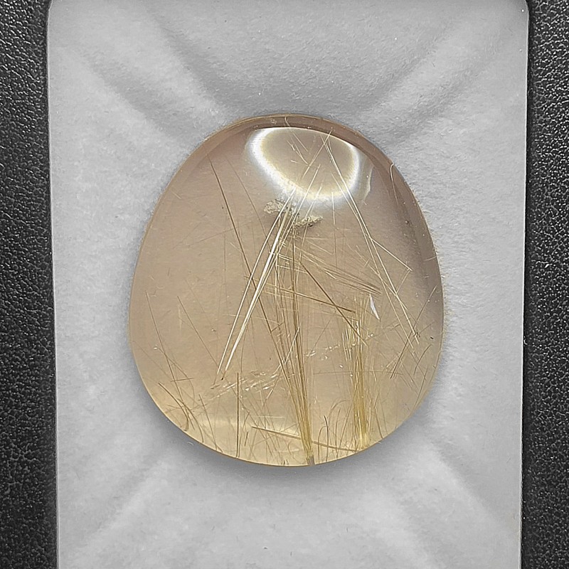 Pietra di Quarzo Rutilato Cabochon Ovale 106,79 Ct.