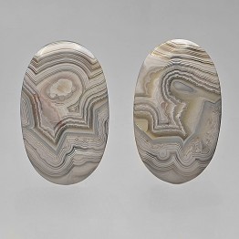 Coppia Pietre di Agata Cabochon Ovale 50,15 Ct.