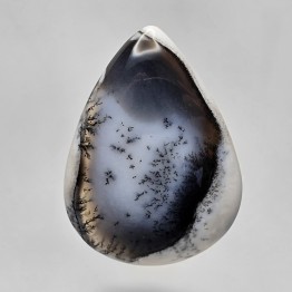 Pietra di Agata Dendritica Cabochon Goccia 76,61 Ct.