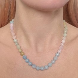 Collana di Acquamarina in Fasce di Colore