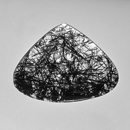 Pietra di Quarzo Rutilato (Nero) a Goccia 93,13 Ct.