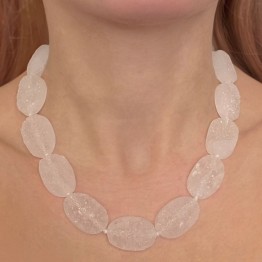 Collana di Quarzo Ialino con Drusy