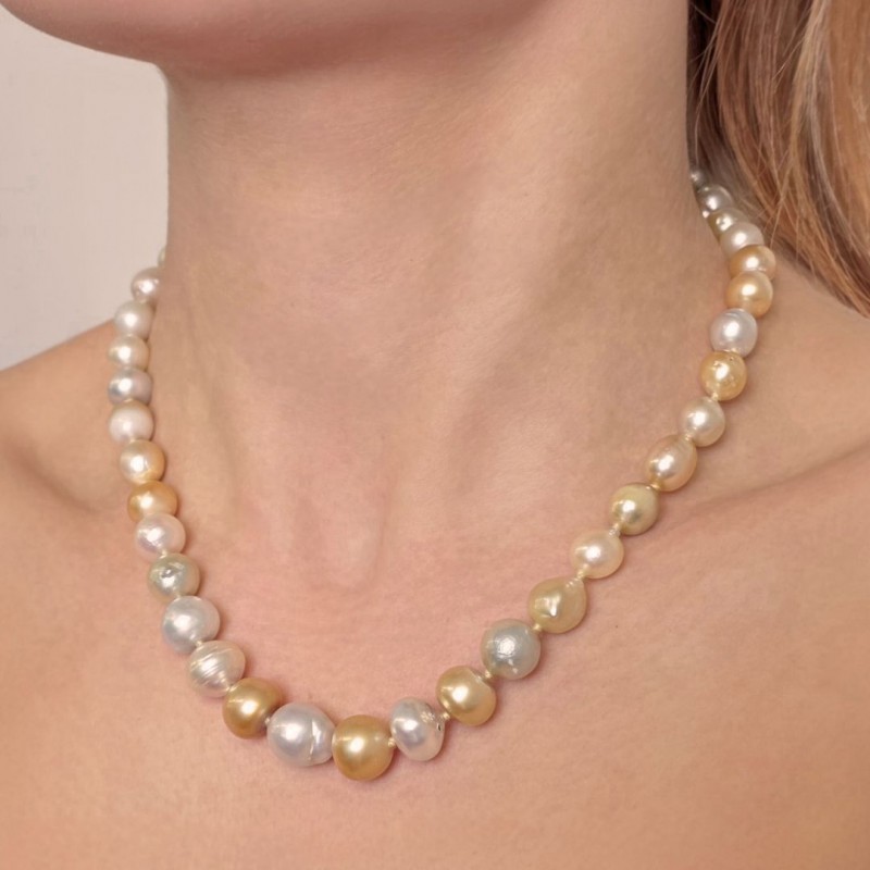 Collana di Perle Australiane Multicolore