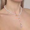 Collana di Perle e 1 Quarzo Lavanda