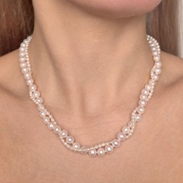 Collana a 2 Fili di Perle Potatoes e Round