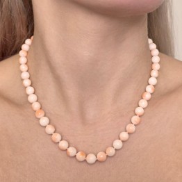 Collana di Corallo Rosa Screziato