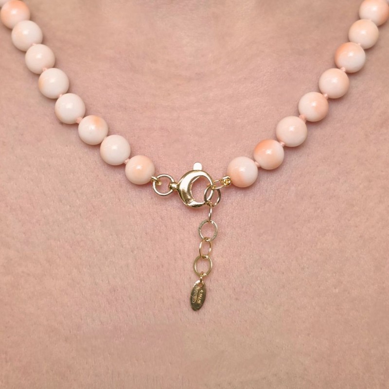 Collana di Corallo Rosa Screziato