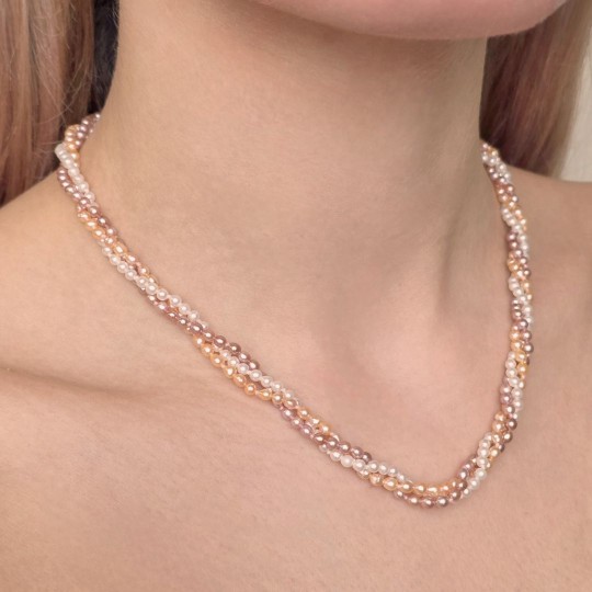 Torchon a 3 Fili con Perle Multicolore