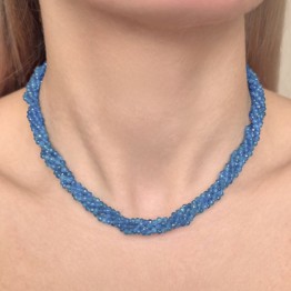 Torchon a 5 Fili di Apatite Neon Sferica ø 3/3,5 mm