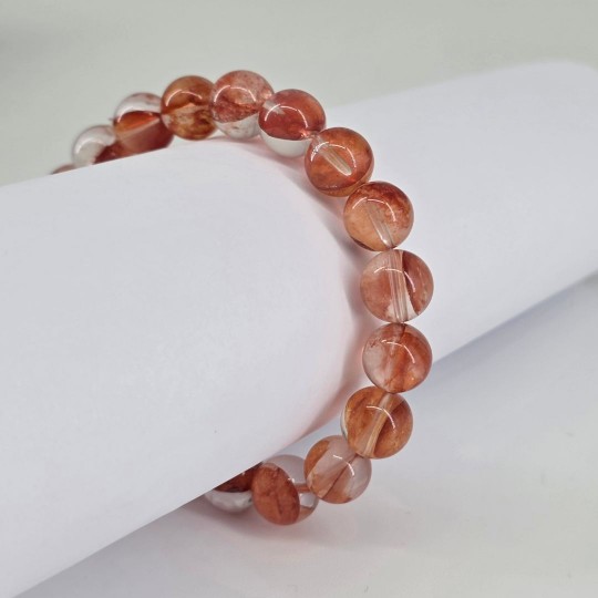 Bracciale di Quarzo Hematoide Sferico ø 9,5/10 mm