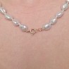 Necklace Pearl Keshi with Clasp in gold