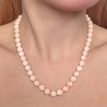 Collana di Corallo Rosa Screziato Sferico ø 8/9,3 mm