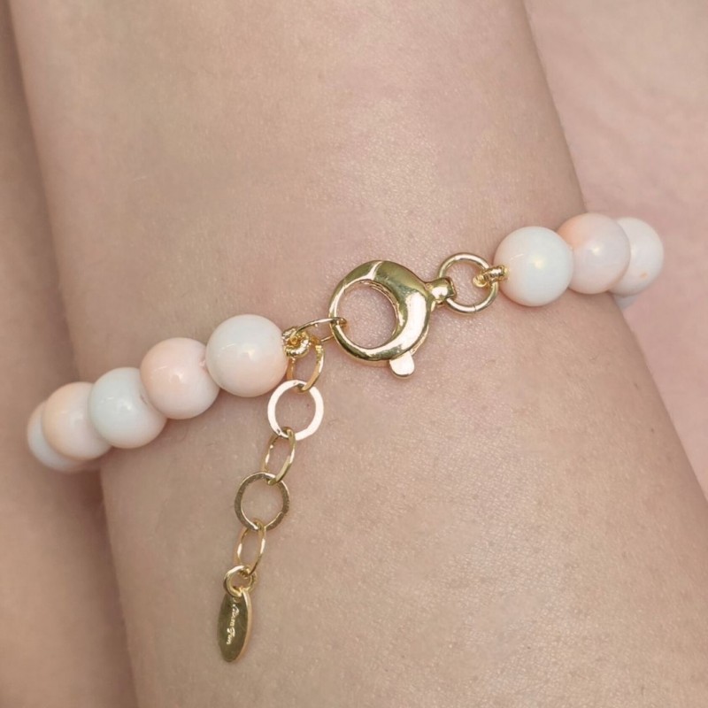 Bracciale di Corallo Rosa Screziato ø 7,5/8 mm