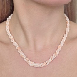 Torchon a 3 Fili di Corallo Rosa Sferico e Tronchetto