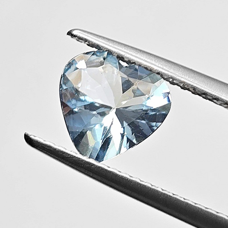 Coppia Pietre di Acquamarina a Cuore 2,36 Ct.