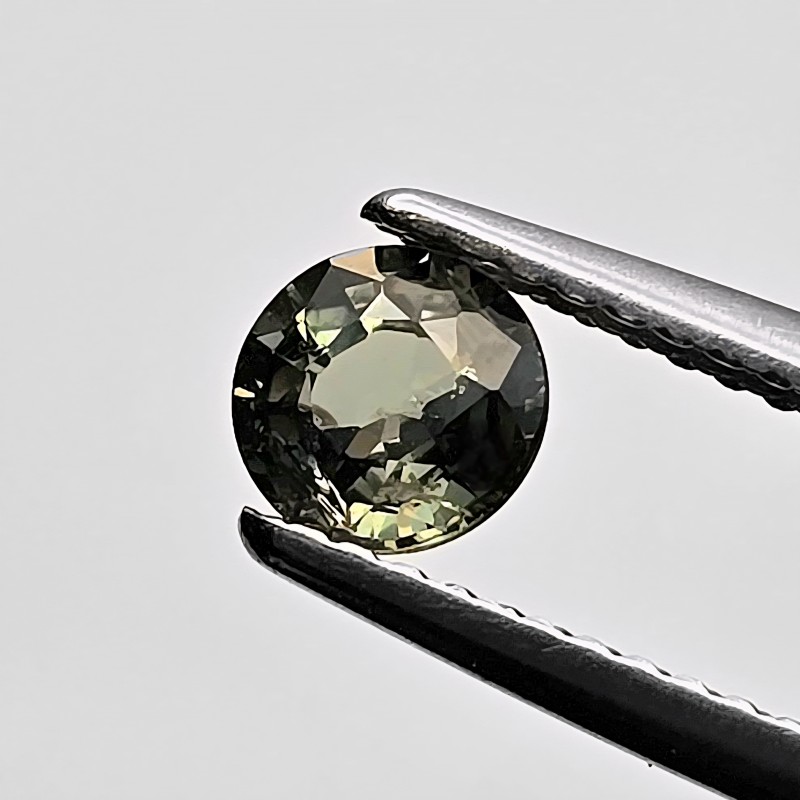 Pietra di Zaffiro Verde Rotondo 0,69 Ct.