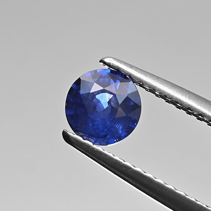 Coppia Pietre di Zaffiro Blu Rotondo 1,34 Ct.