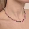 Two-wire Torchon with Tourmaline and Pearl