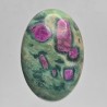 Pietra di Rubino in Fuchsite Cabochon Ovale 65,29 Ct.