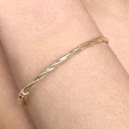 Bracciale in Argento 925‰ Rigido Lavorazione a Corda