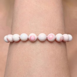 Bracciale Conchiglia Rosa Sferica Liscia