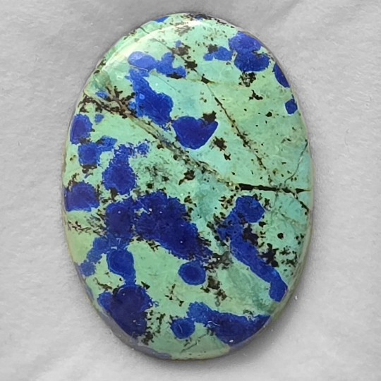 Pietra di Azzurrite e Crisocolla Ovale 46,13 Ct.