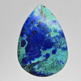 Pietra di Azzurrite e Crisocolla Cabochon a Goccia 44,20 Ct.