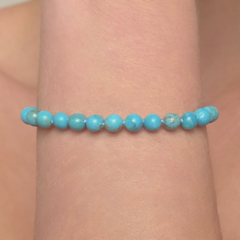 Bracciale di Turchese con Matrice ø 6 mm