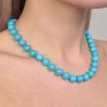 Collana di Turchese Sferico Liscio ø 10/10,5 mm