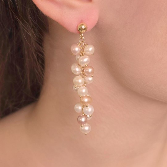 Orecchini a Grappolo con Perle Potatoes