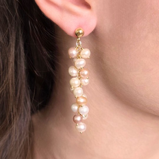 Orecchini a Grappolo con Perle Potatoes