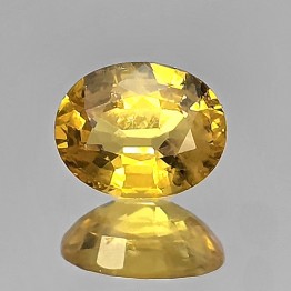 Pietra di Zaffiro Giallo Ovale 0,93 Ct.
