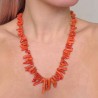 Collana di Corallo Rosso Semigrezzo a Tronchetto
