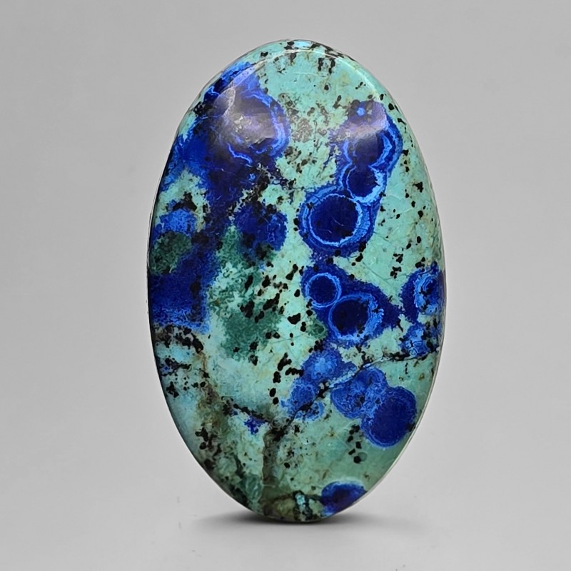 Pietra di Azzurrite e Crisocolla Cabochon Ovale 46,01 Ct.