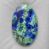 Pietra di Azzurrite e Crisocolla Cabochon Ovale 46,01 Ct.