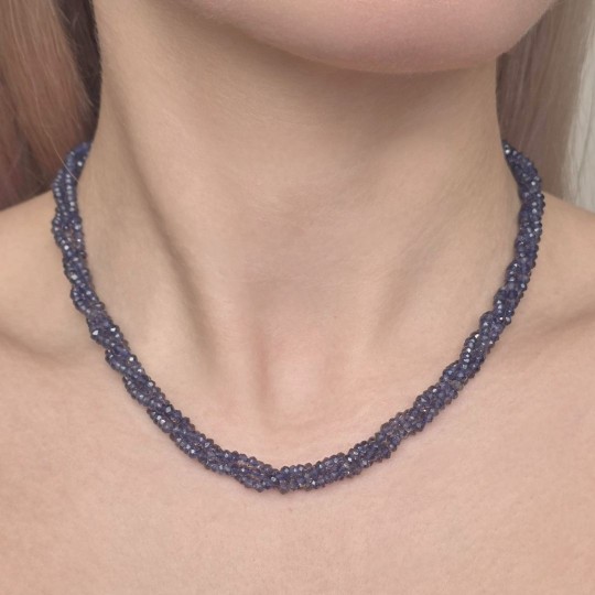 Torchon a 3 Fili di Iolite ø 3,5/4 mm