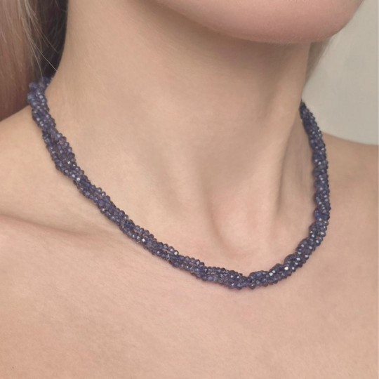 Torchon a 3 Fili di Iolite ø 3,5/4 mm