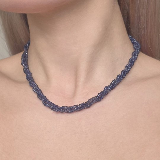 Torchon a 3 Fili di Iolite ø 3,5/4 mm