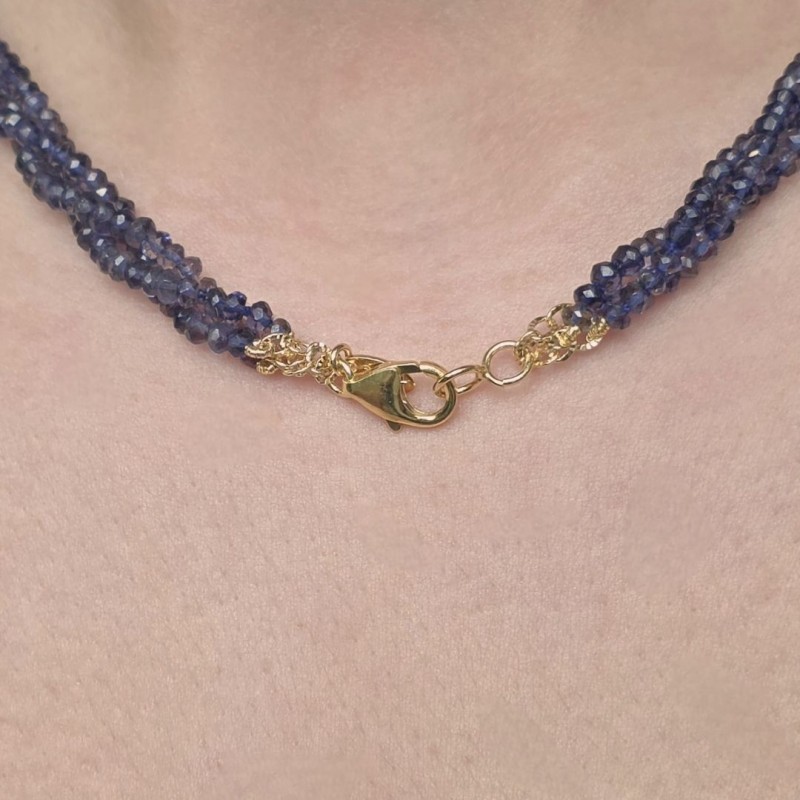 Torchon a 3 Fili di Iolite ø 3,5/4 mm