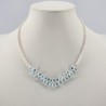 Collana con Perle e Acquamarina a Goccia