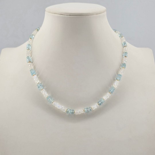 Collana con Acquamarina e Labradorite