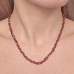 Torchon 3 Fili di Granato Malaya a Cubetto ø 2/2,5 mm