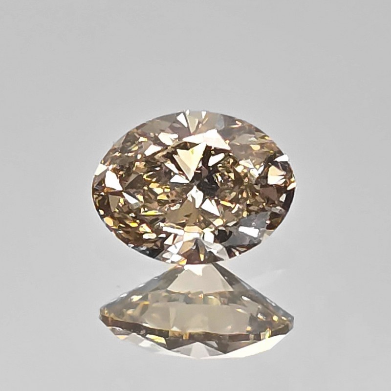 Gemstone of diamond fancy oval 0.50 ct.