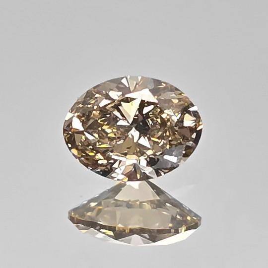 Gemstone of diamond fancy oval 0.50 ct.